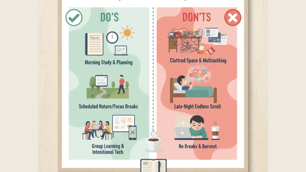 Digital-discipline(Balanced Usage Checklist (Do’s & Don’ts)