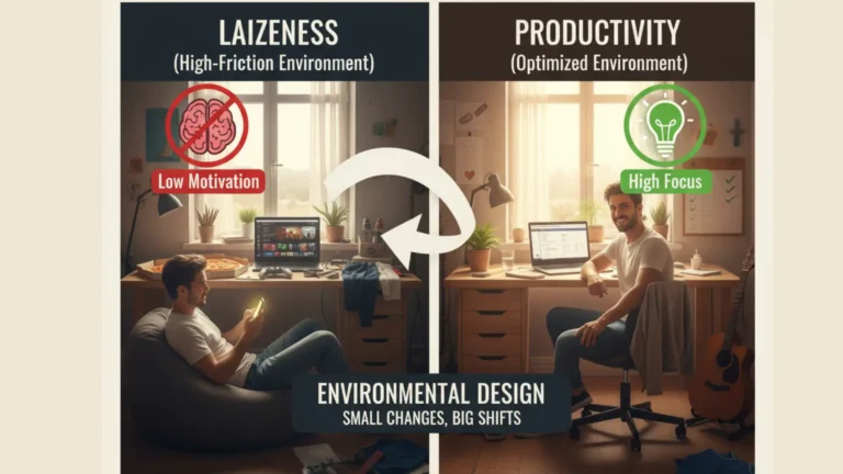 How to Turn Laziness Into Productivity by Restructuring Your Daily Environment